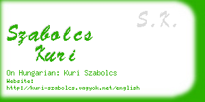 szabolcs kuri business card